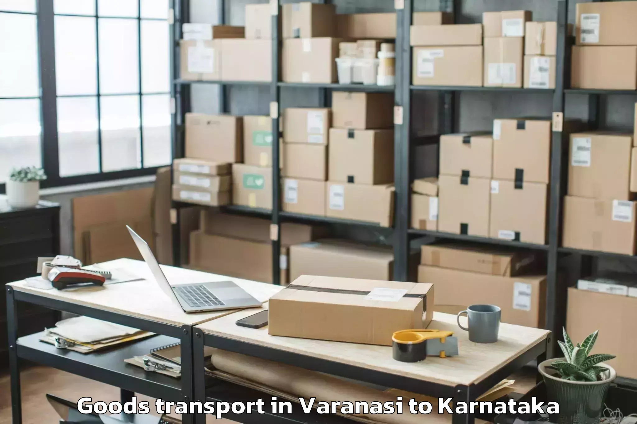 Trusted Varanasi to Gangawati Goods Transport